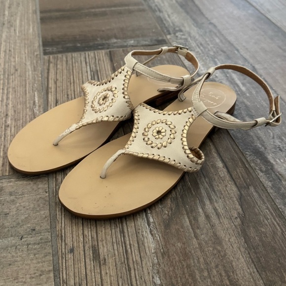 JACK ROGERS Maci Leather Sandals size 9 - Picture 2 of 7